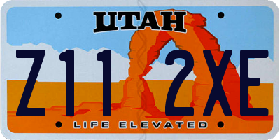 UT license plate Z112XE
