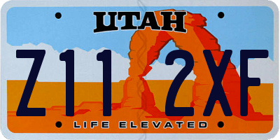 UT license plate Z112XF