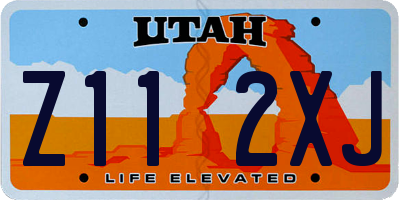 UT license plate Z112XJ