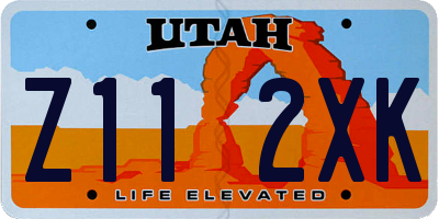 UT license plate Z112XK