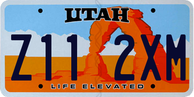 UT license plate Z112XM