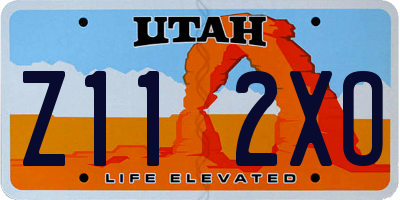 UT license plate Z112XO