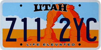 UT license plate Z112YC