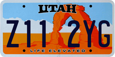 UT license plate Z112YG