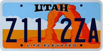 UT license plate Z112ZA