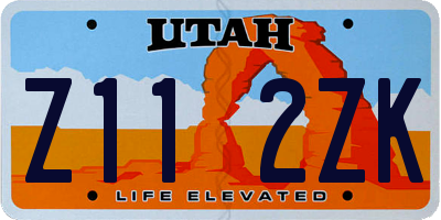 UT license plate Z112ZK