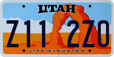 UT license plate Z112ZO