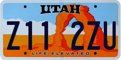 UT license plate Z112ZU