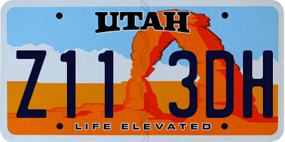 UT license plate Z113DH