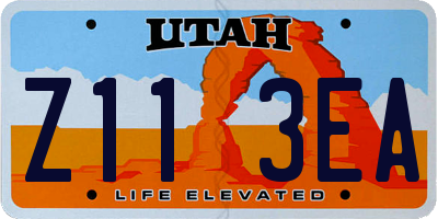 UT license plate Z113EA