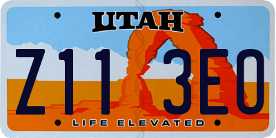 UT license plate Z113EO