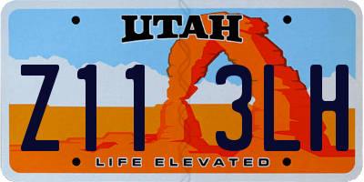 UT license plate Z113LH