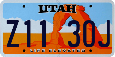 UT license plate Z113OJ