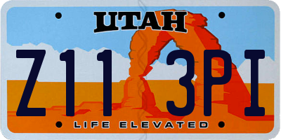 UT license plate Z113PI