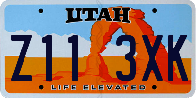 UT license plate Z113XK