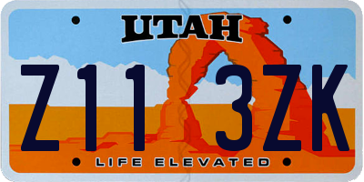 UT license plate Z113ZK