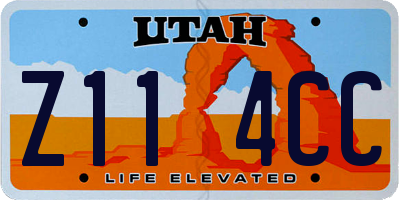 UT license plate Z114CC