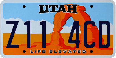 UT license plate Z114CD