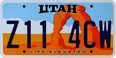 UT license plate Z114CW