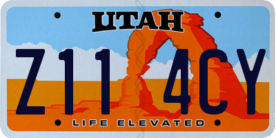 UT license plate Z114CY