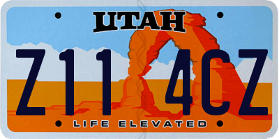 UT license plate Z114CZ