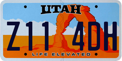 UT license plate Z114DH