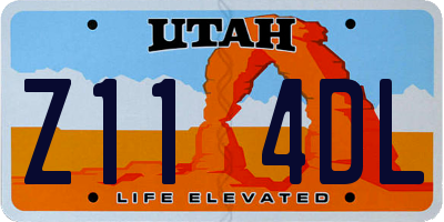 UT license plate Z114DL