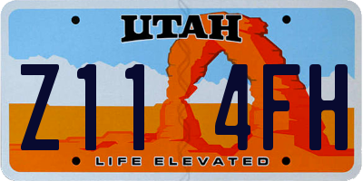 UT license plate Z114FH