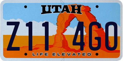UT license plate Z114GO