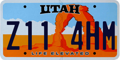 UT license plate Z114HM