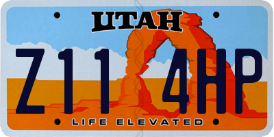 UT license plate Z114HP
