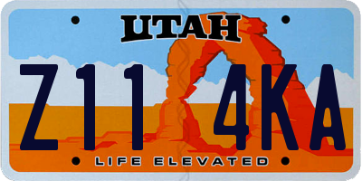 UT license plate Z114KA