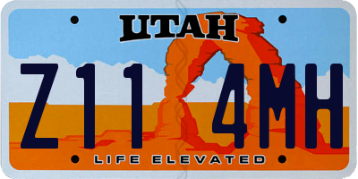 UT license plate Z114MH