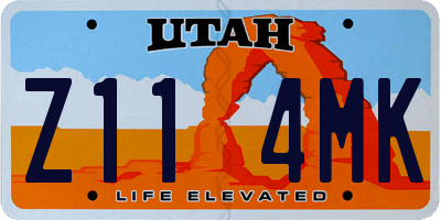 UT license plate Z114MK
