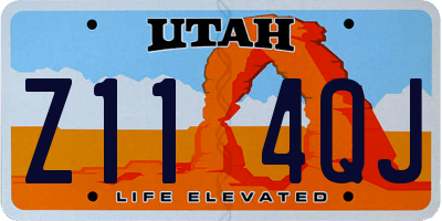 UT license plate Z114QJ