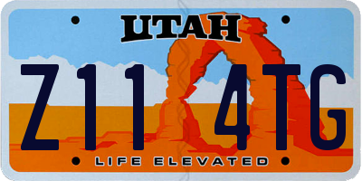 UT license plate Z114TG