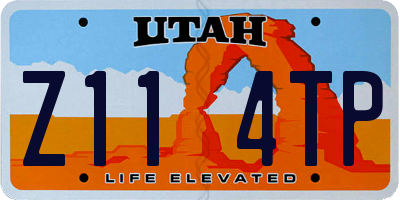 UT license plate Z114TP