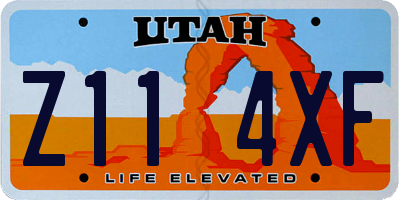 UT license plate Z114XF