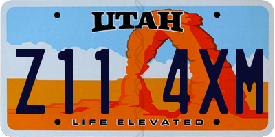 UT license plate Z114XM