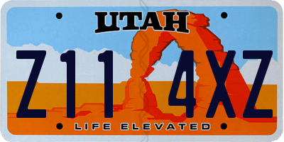 UT license plate Z114XZ