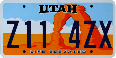 UT license plate Z114ZX