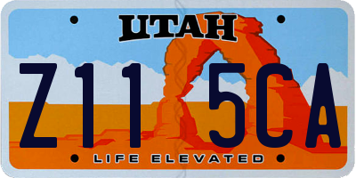 UT license plate Z115CA