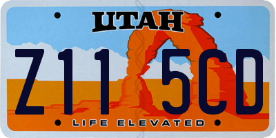 UT license plate Z115CD