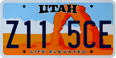 UT license plate Z115CE