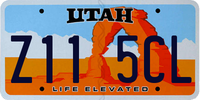 UT license plate Z115CL