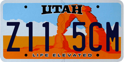 UT license plate Z115CM