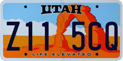 UT license plate Z115CQ