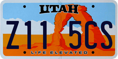 UT license plate Z115CS