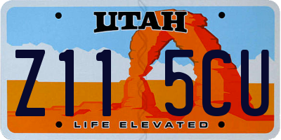 UT license plate Z115CU