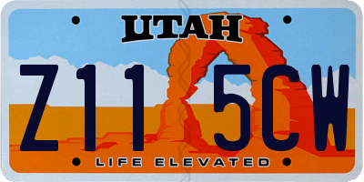 UT license plate Z115CW